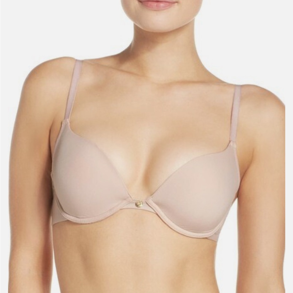 Natori Pristine Push-Up Convertible Plunge Bra- Beige 32D